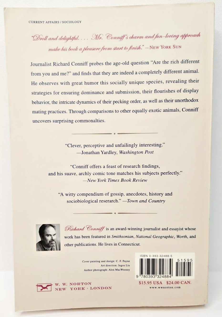 The Natural History of the Rich Field Guide PB Book Social Science Humor Wealth