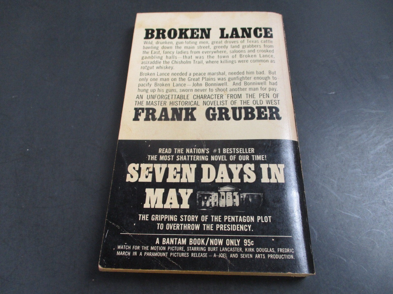 PEACE MARSHAL by Frank Gruber Bantam Books 2nd Printing 1963 Paperback PB