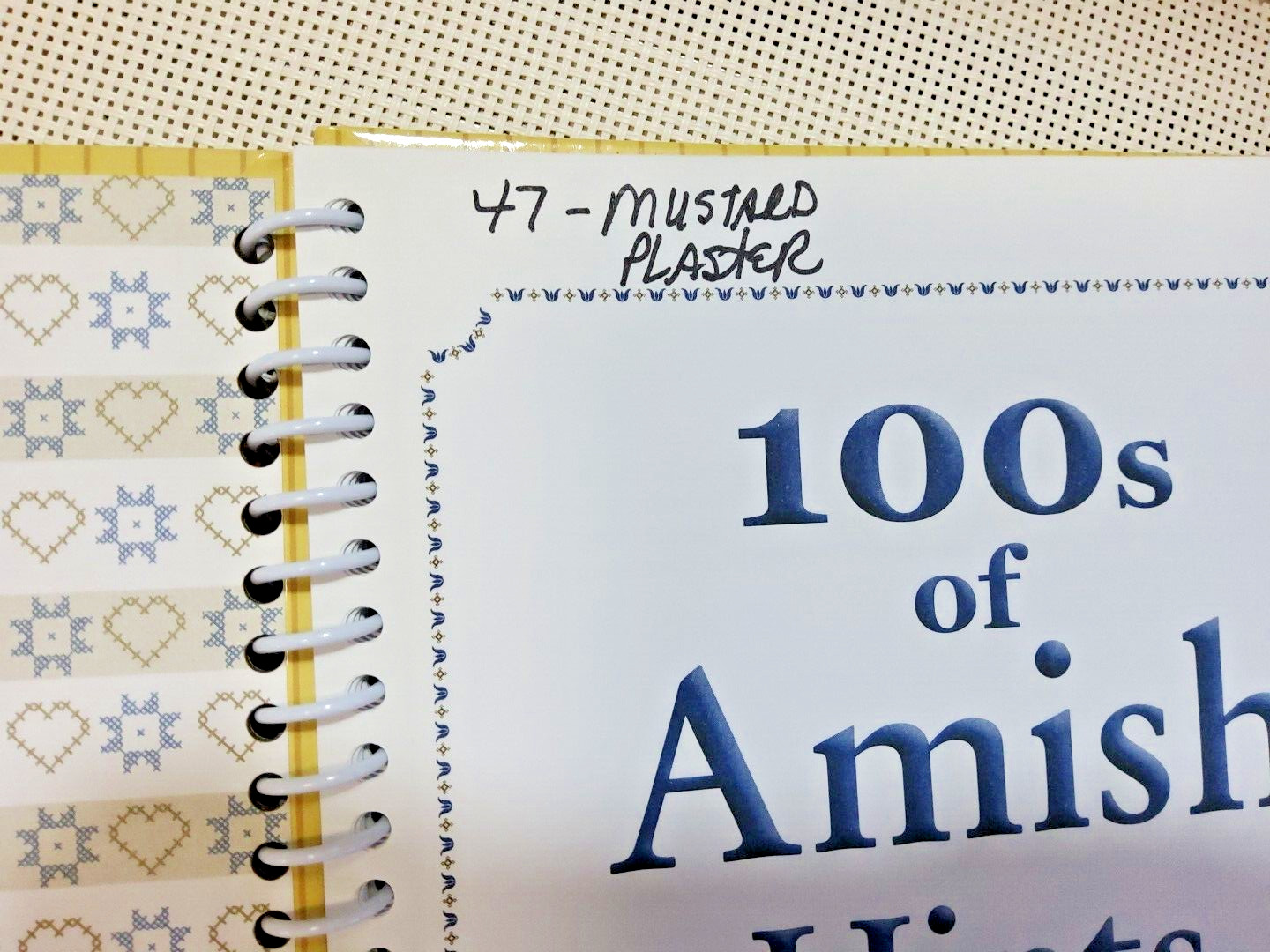100’s of Amish Hints Book Writing inside front flap