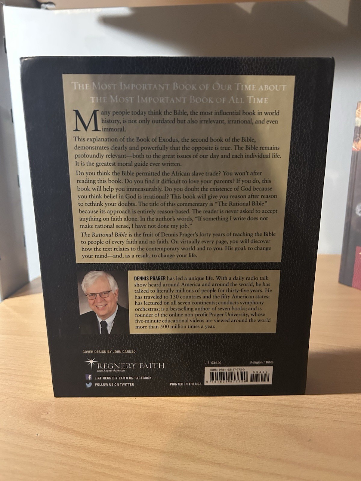 Dennis Prager The Rational Bible: Genesis Hardcover 2019 Regnery, English