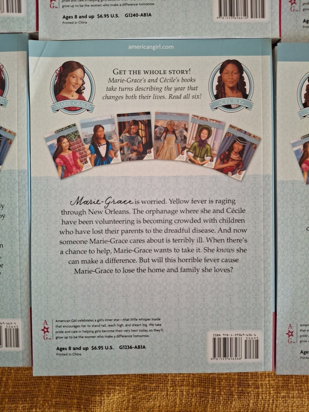 Cecile and Marie-Grace American Girl Doll Book Box Set Collection 6 Books EUC