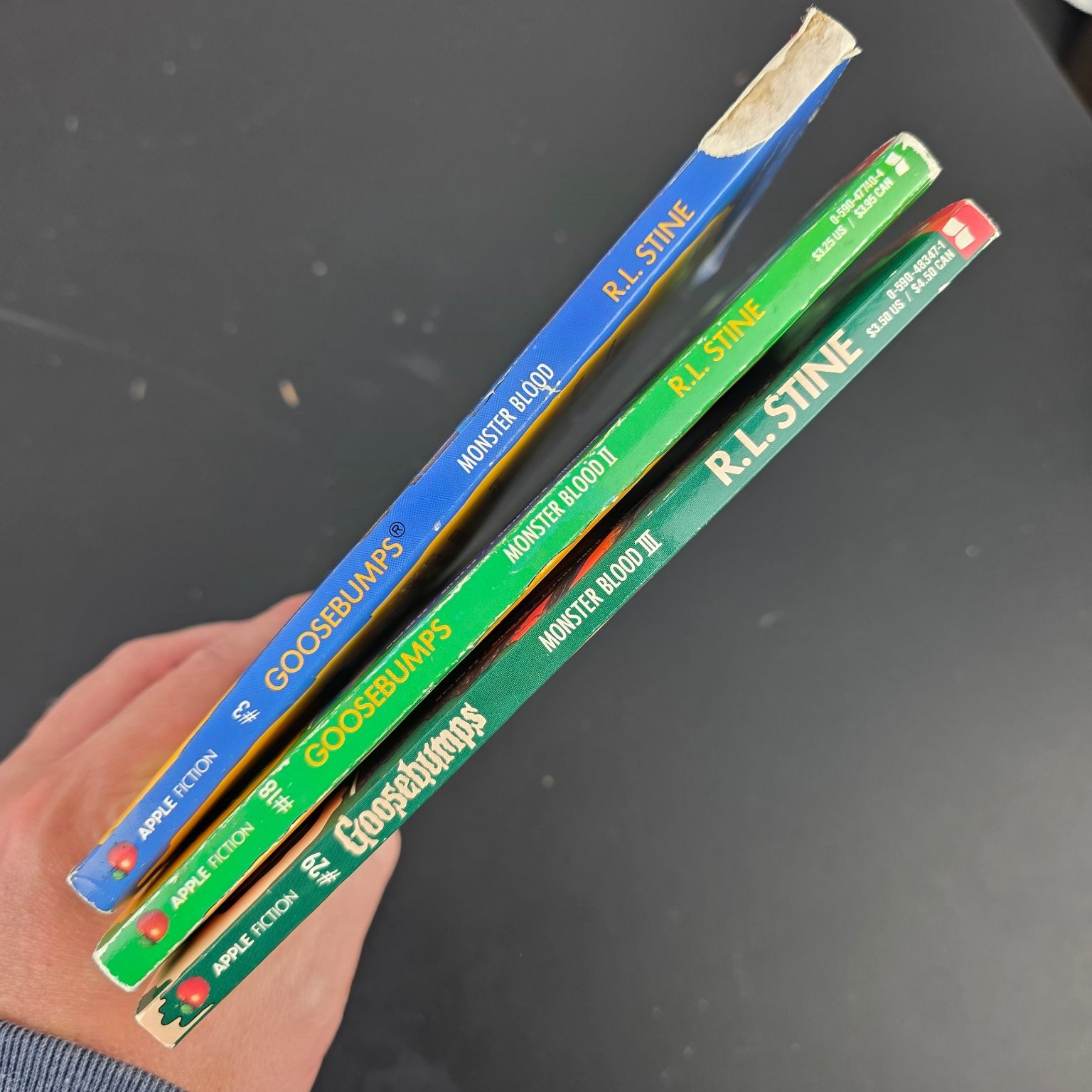 Goosebumps Monster Blood Trilogy RL Stine 1992 1994 1995 1 2 3 Vintage
