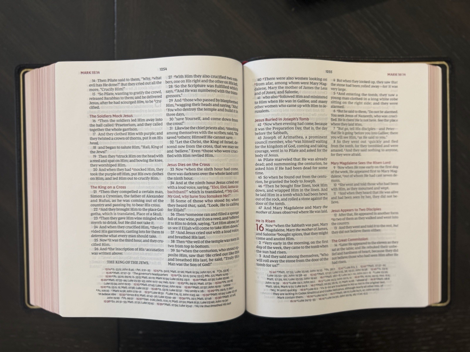 NKJV Large Print Wide Margin reference bible, Nelson Premier, Black Goatskin