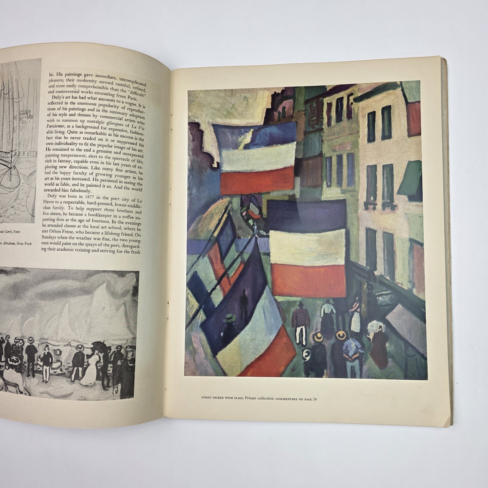 Antique Raoul Dufy 1954 Paperback Portfolio Ed. w/ 9 Tipped In Prints Paintings