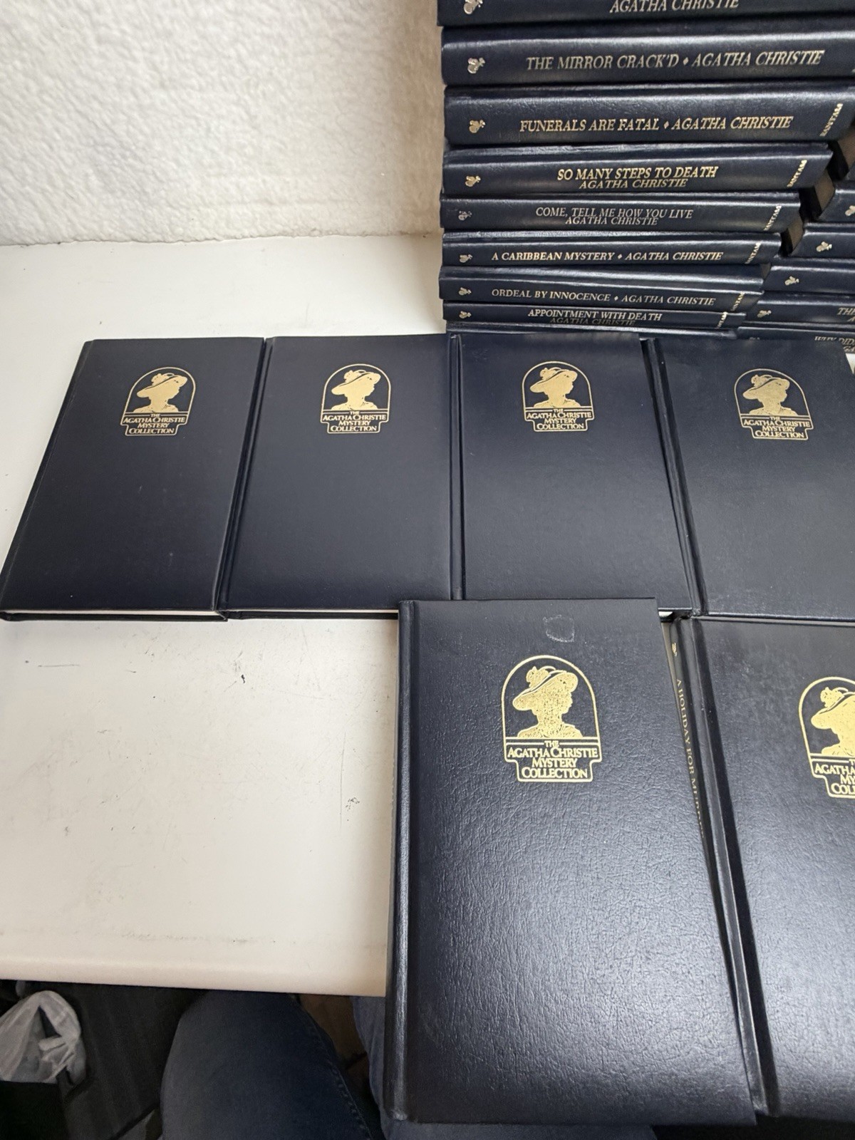 Lot 37 Bantam Agatha Christie Mystery Collection Leatherette Hardcover Books HC