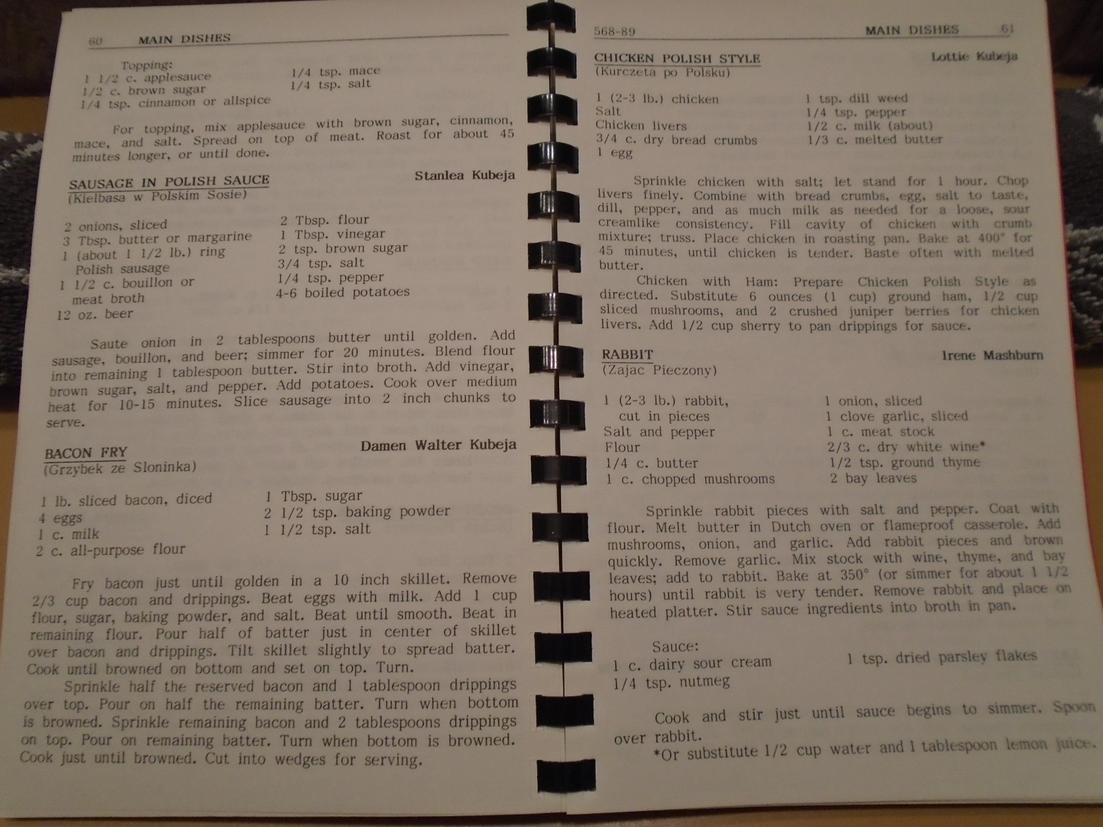 Vtg Polish American Club COOKBOOK 1989 Albuquerque, New Mexico ETHNIC Heritage