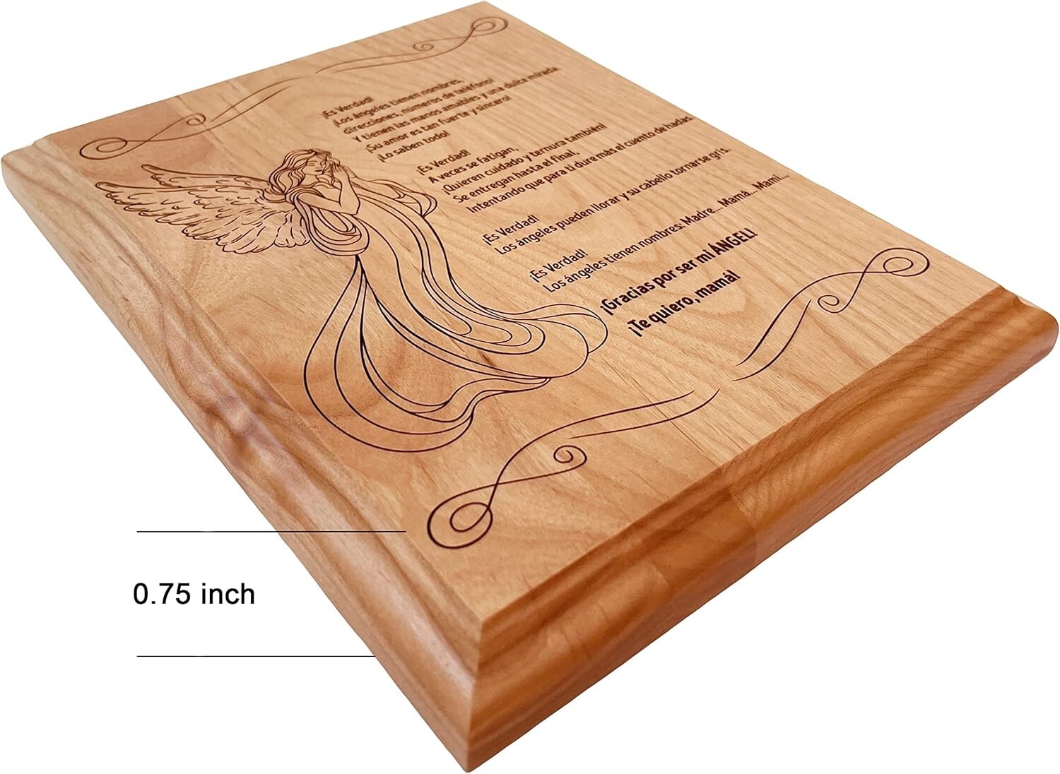 Unique Engraved 7×9” Wood Plaque for Mother’s Day – Spanish Poem Keepsake