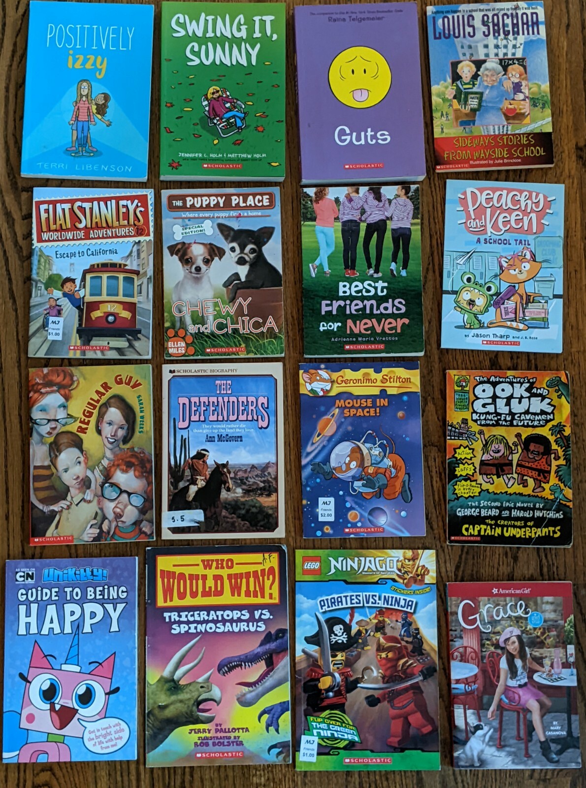 Mixed Lot of 16 Scholastic Press Books, Recent, All in Good Condition
