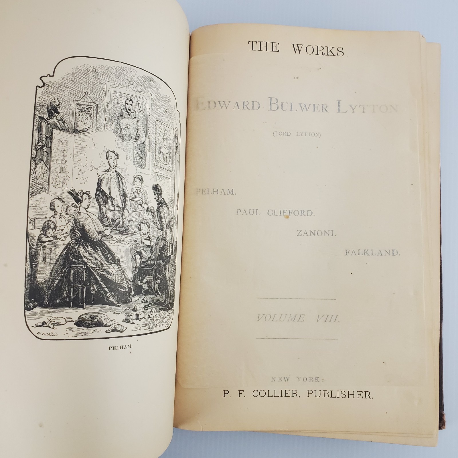 Antique Bulwers Works Volume VIII (8) By Edward Bulwer Lytton Hardcover