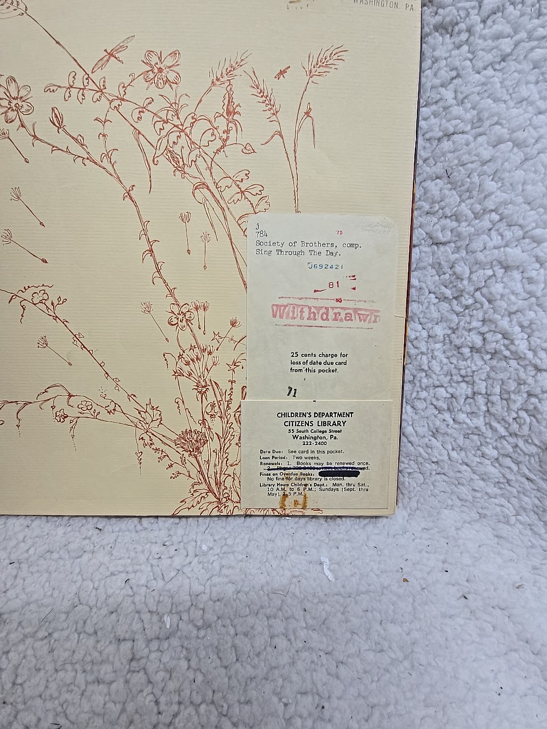 Sing Through the Day: Ninety Songs for Younger Children Plough Publishing 1969