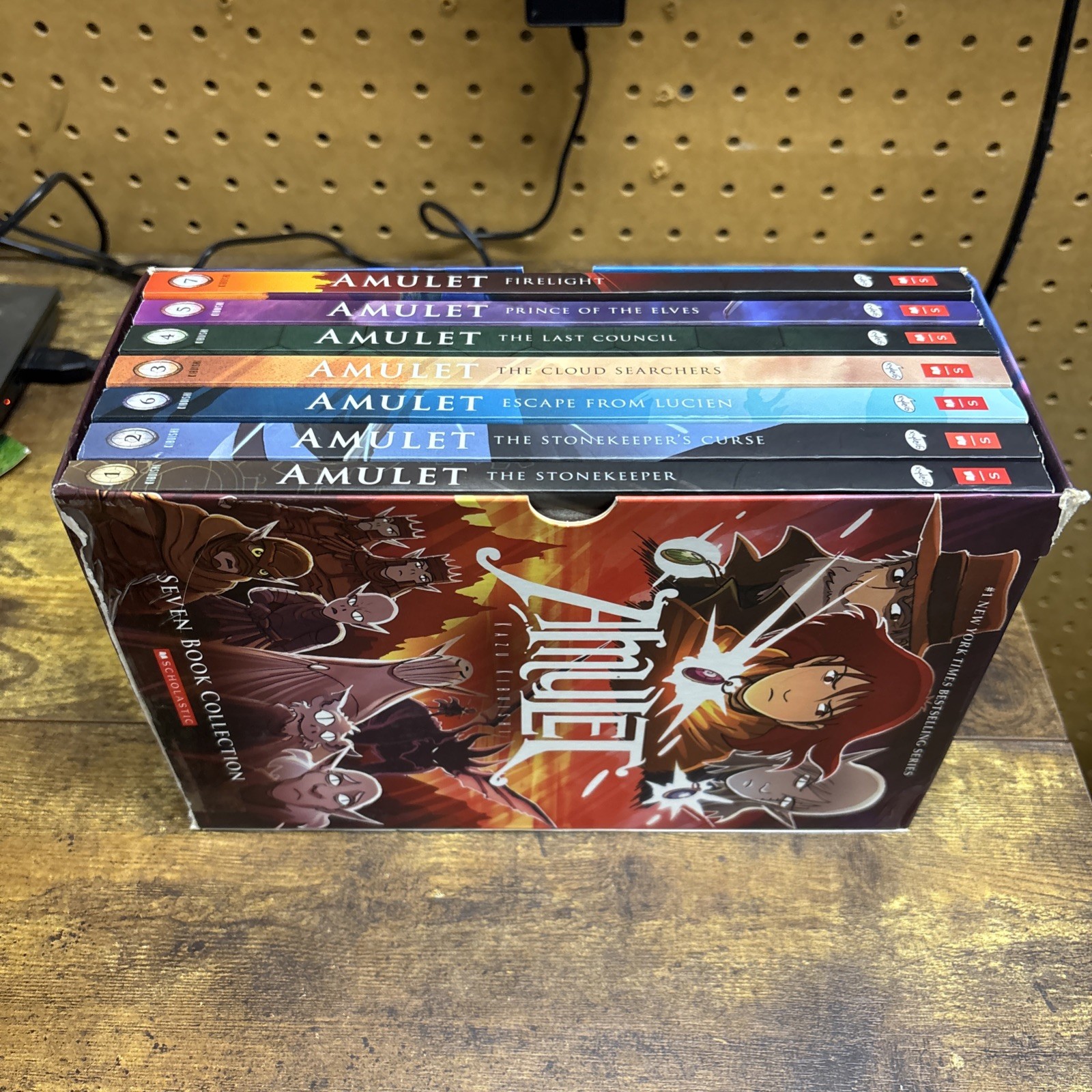 Amulet Box Set: Books #1-7 by Kazu Kibuishi (2016, Trade Paperback / Trade…