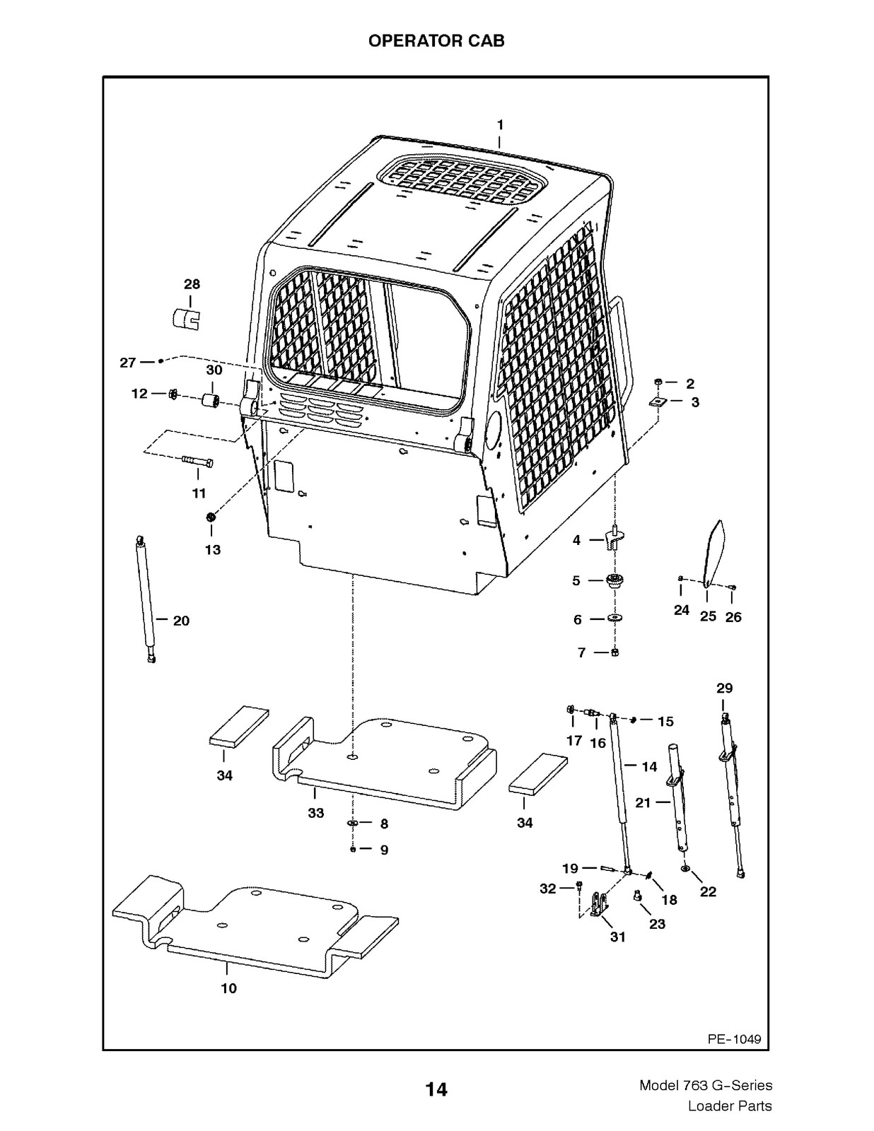 BOBCAT 763 G-Series Parts Manual SN 512250001 512450001 512620001 Up – BOUND
