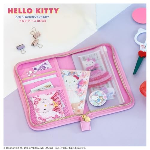 HELLO KITTY 50th Multi Case Book 8.5×4.9×0.8 Sanrio Japan 2024 Mook