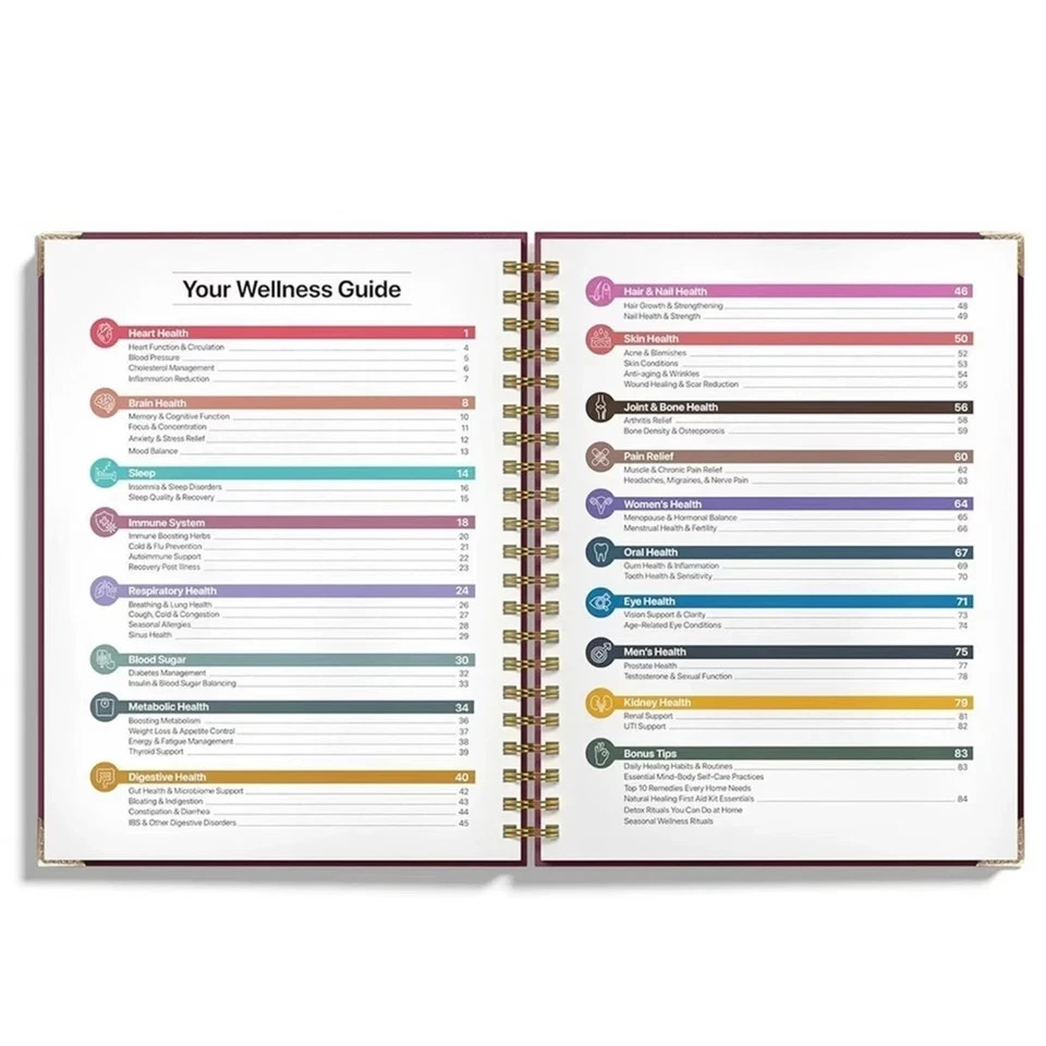 The Natural Healing Handbook Spiral Bound Guide to Herbal Remedies & Natural