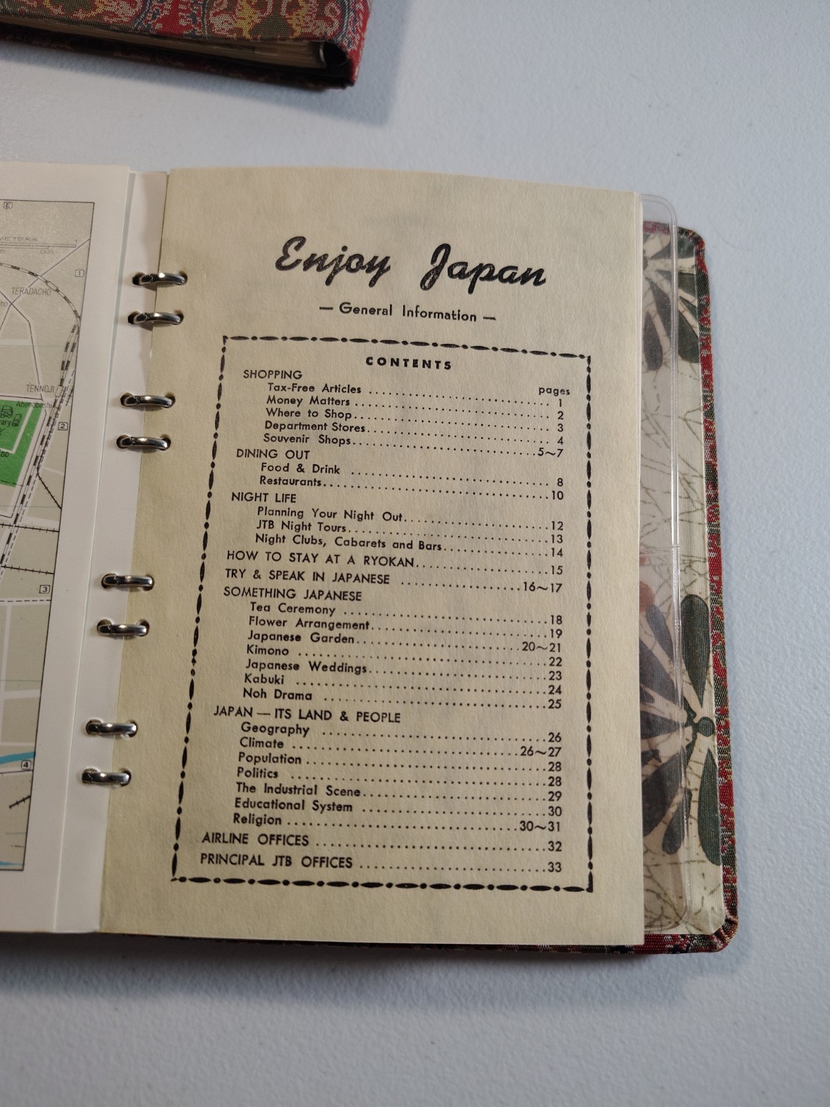 Vintage Japan Travel Bureau Itinerary Books Lot Of 2 With Map Inserts