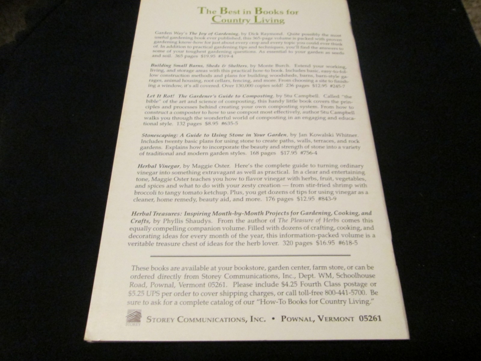 Storey Publishing Bulletin Lot of 7 A-9 A-21 A-61 A-96 A-97 A-100 A-119