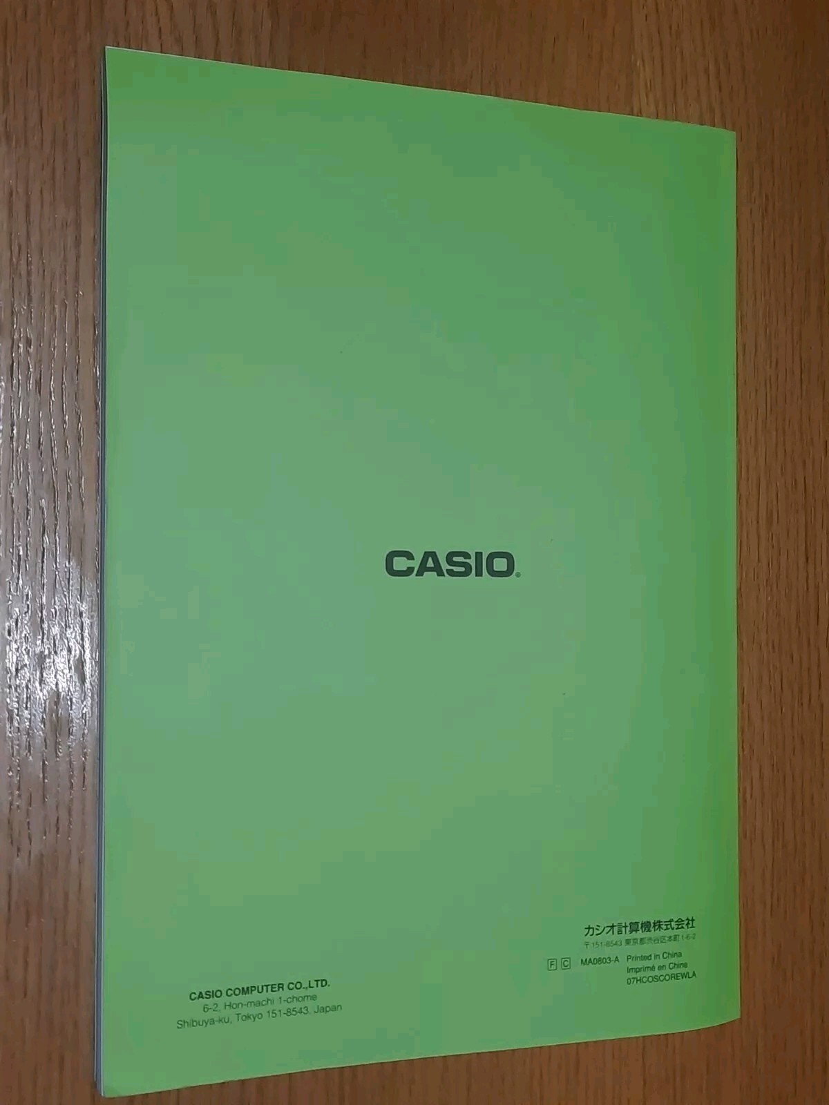 Casio Song Book 07HCOSCOREWLA MA0803-A with 90 Songs 136 Pages