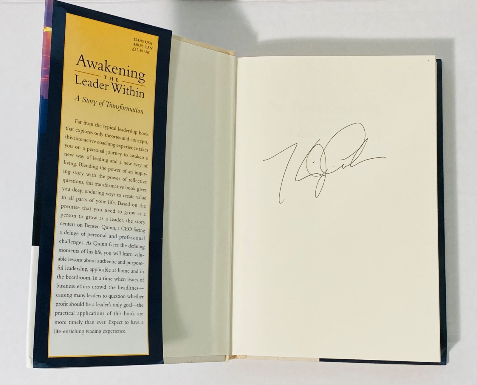 Awakening the Leader Within | by Kevin Cashman | First Edition | Signed | HCDJ