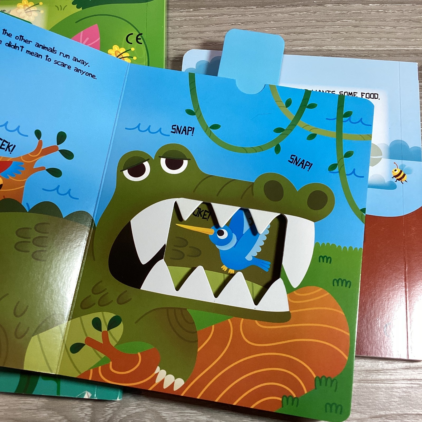 Little Bee Crunchy Books 4 Interactive Board Book Box Set Shark Bite Dino Chomp