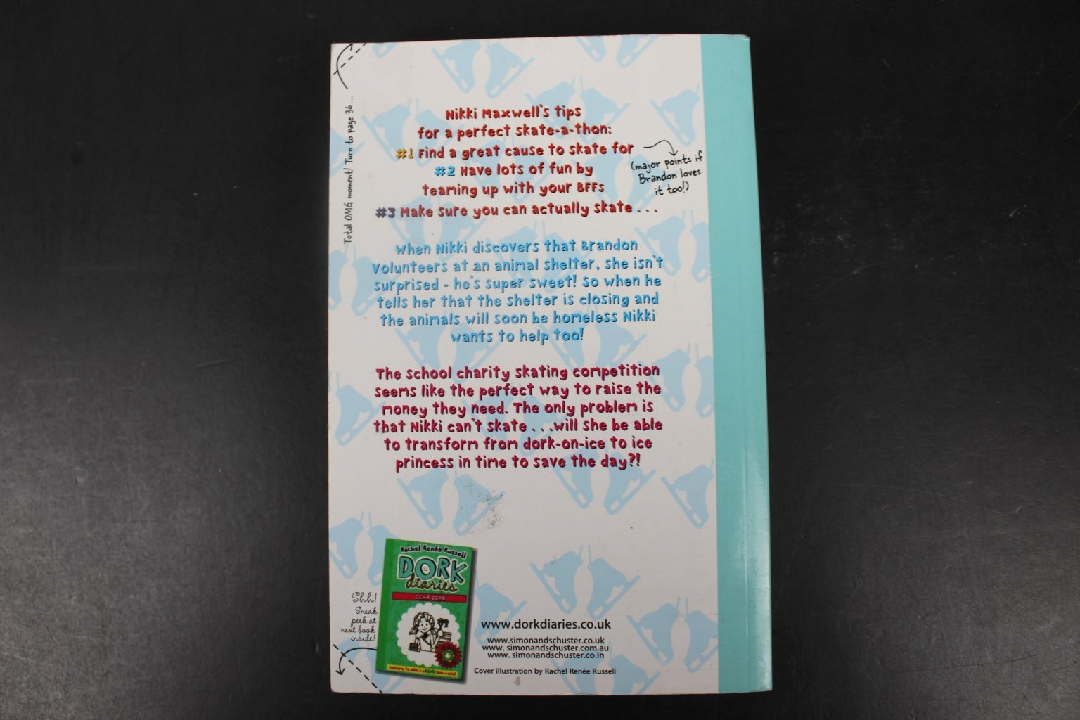 Dork Diaries Skating Sensation #4 Rachel Renee Russell 2015 Illustrated ~VG