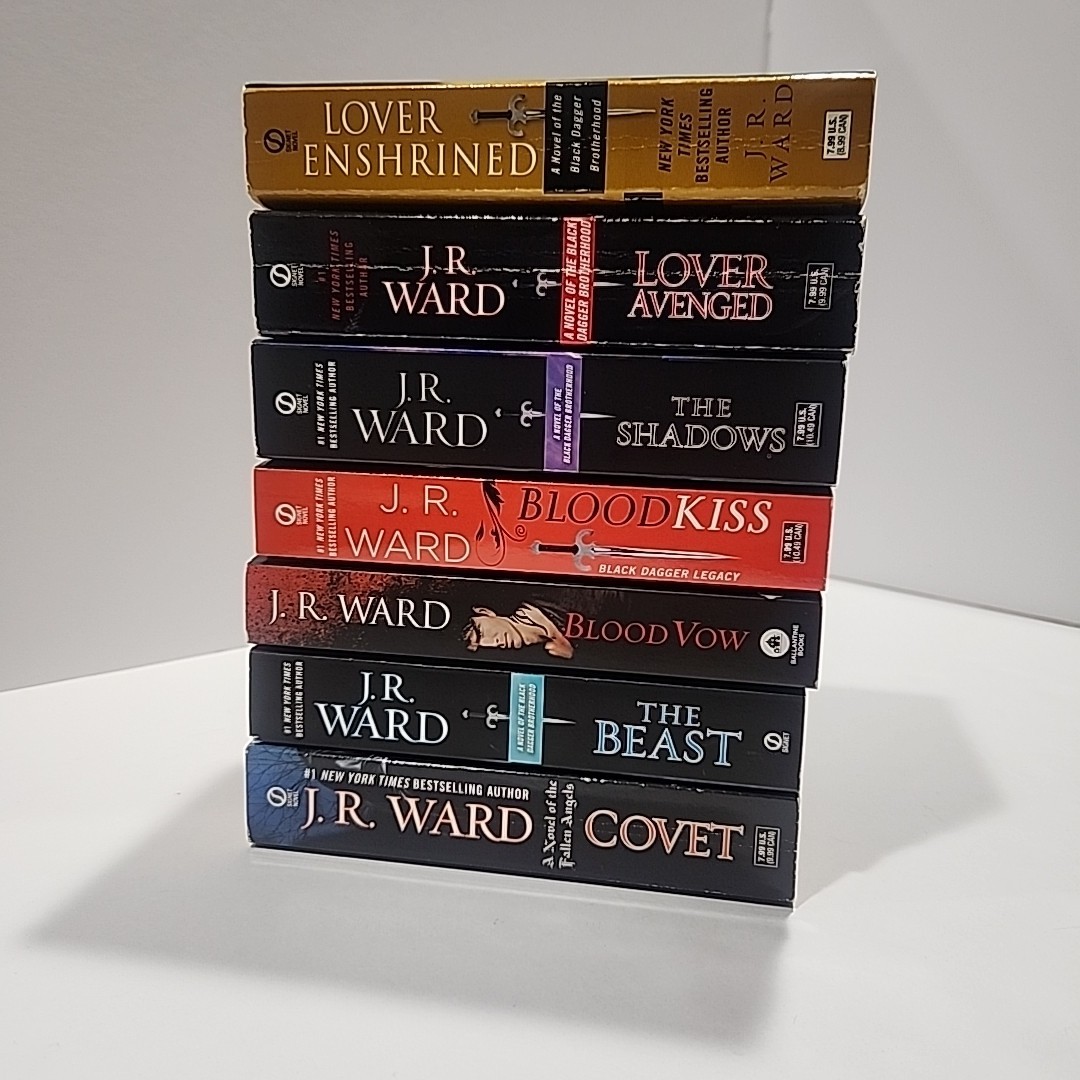 J.R. Ward Black Dagger Brotherhood + Fallen Angels Series PB Lot of 7 VGC