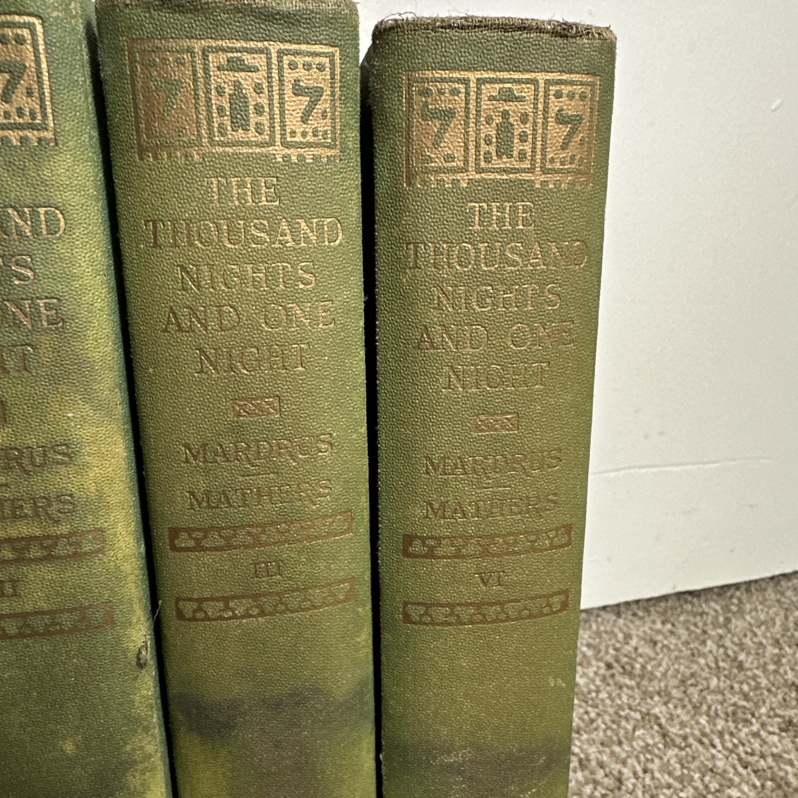 Book of Thousand Nights and One Night 3/8 Vols. 2 3 6 Set E. Powys Mathers 1930