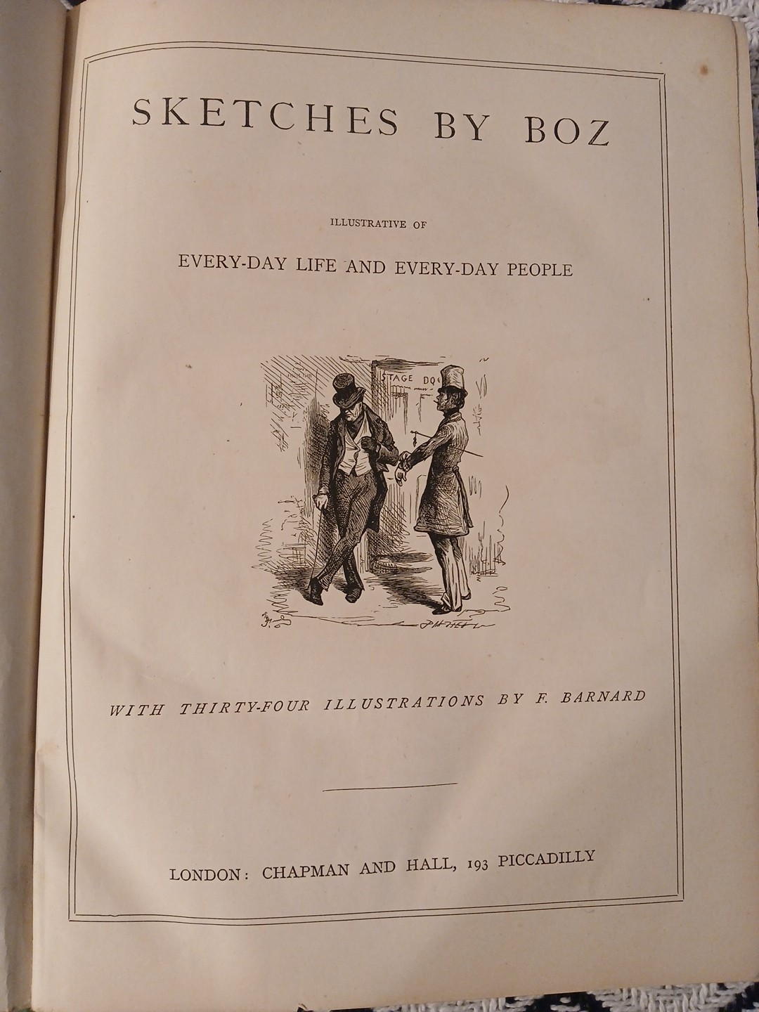 WORKS OF CHARLES DICKENS Ca. 1870 ~ HOUSEHOLD EDITION ~ SKETCHES BY BOZ Rare GC