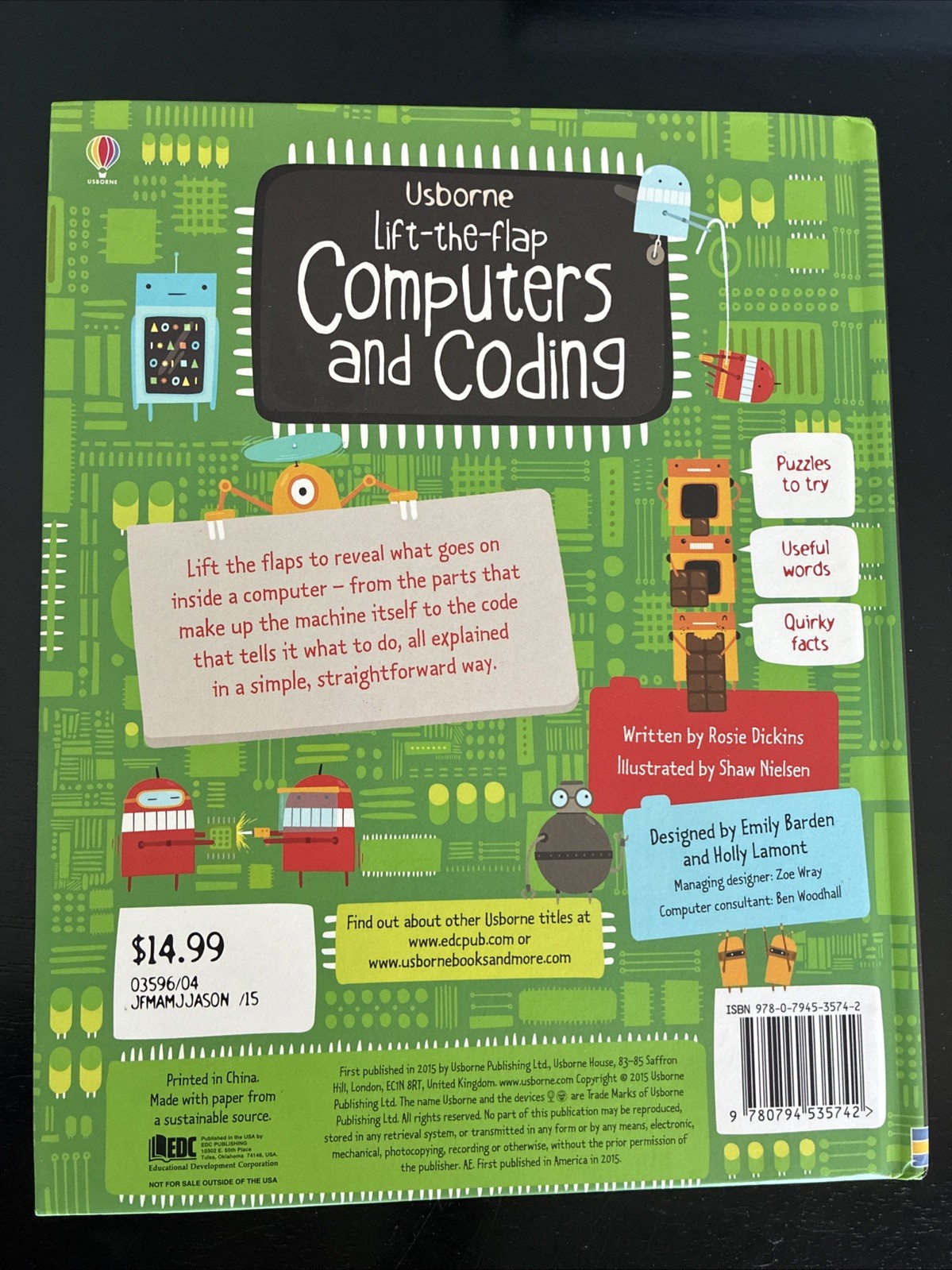 Lift-the-Flap Computers and Coding – IR – Board book By enUS – ACCEPTABLE