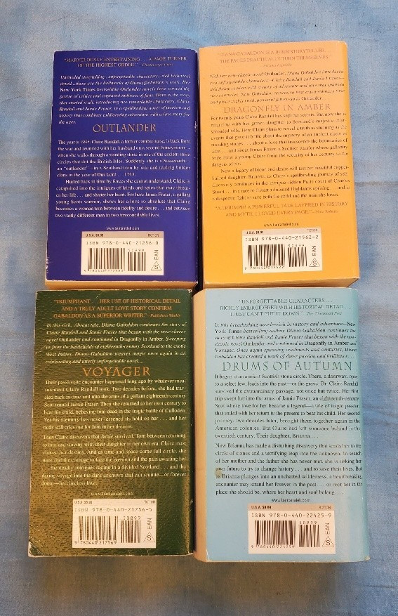 DIANA GABALDON LOT of 4 in OUTLANDER SERIES books 1-4 MMPB VGC