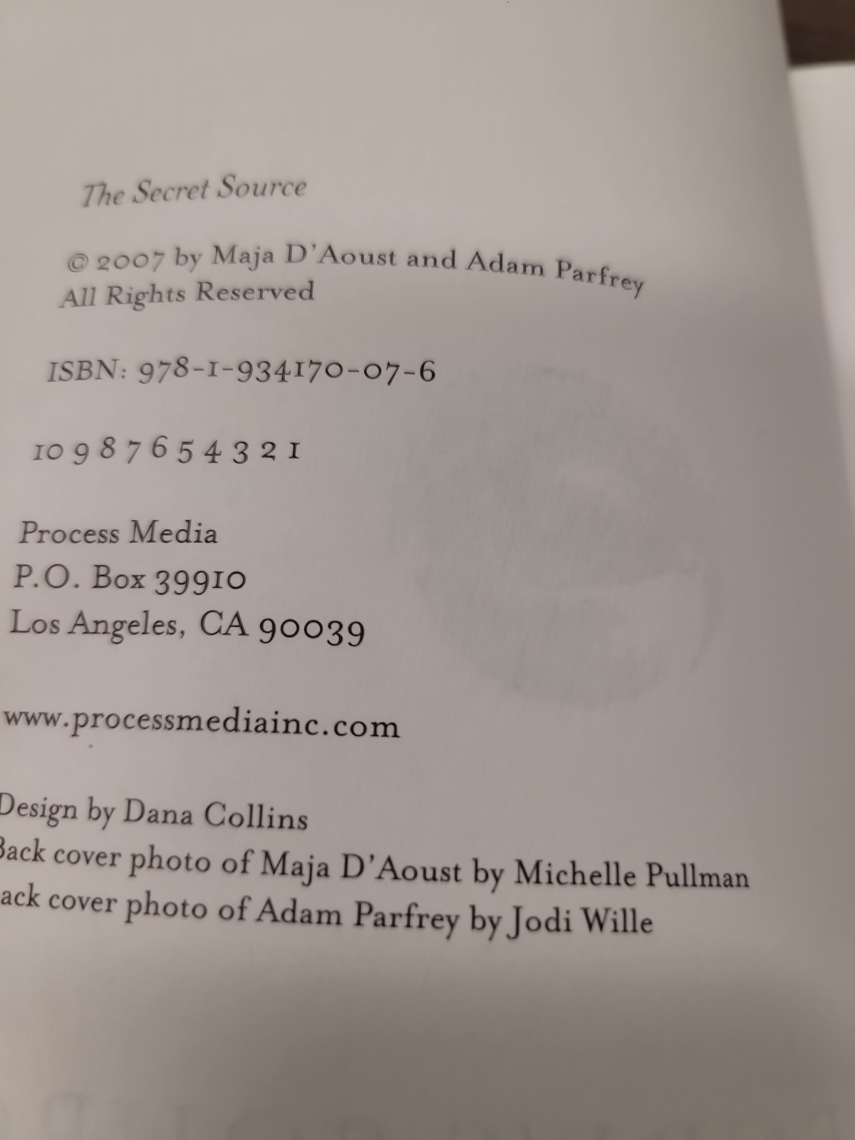 Process Media Secret Source Hermetic Laws by D’Aoust & Parfrey (2007, Paperback)