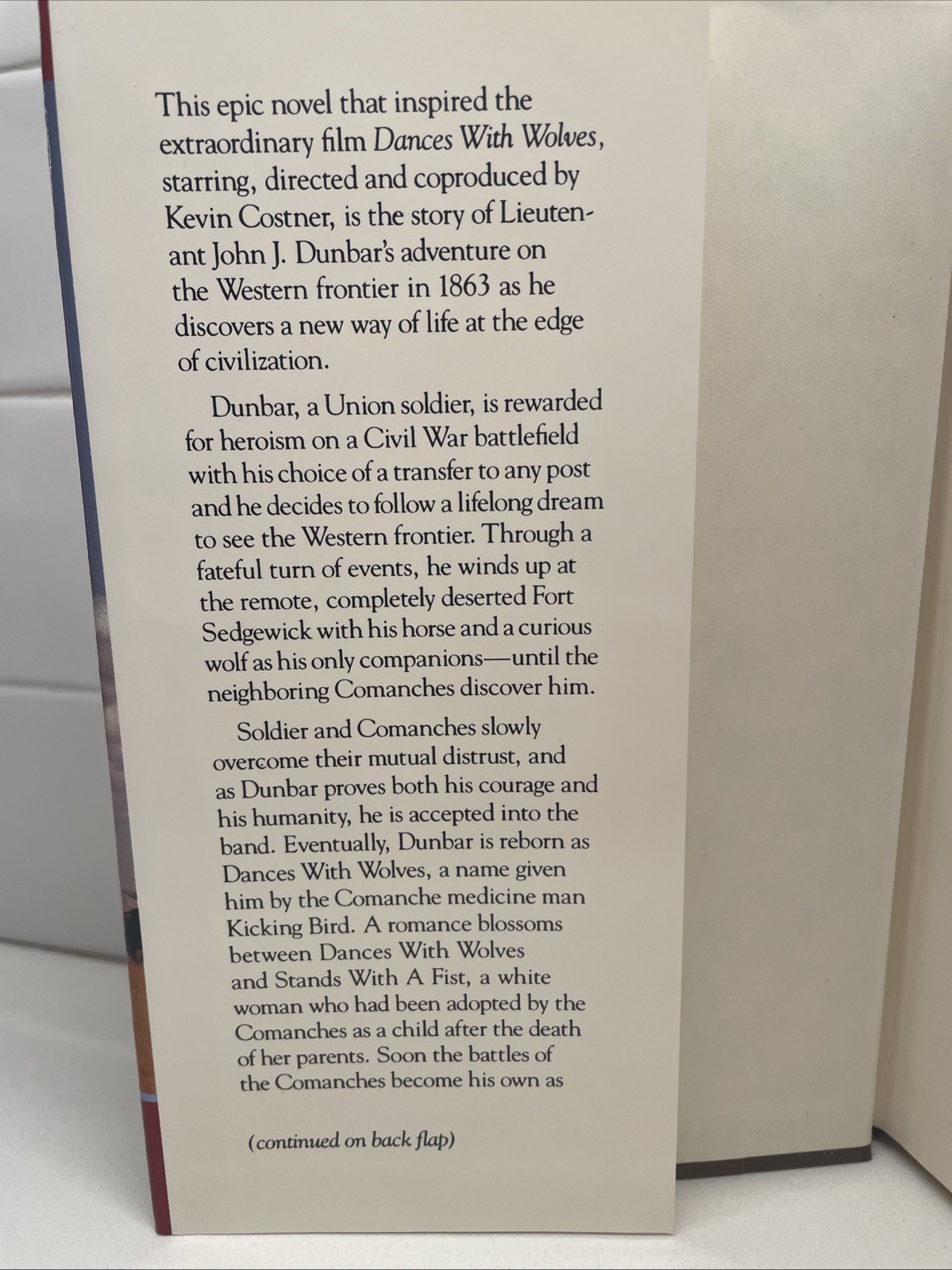 Dances with Wolves by Michael Blake; Book Club Edition, 1991, VG+ / VG
