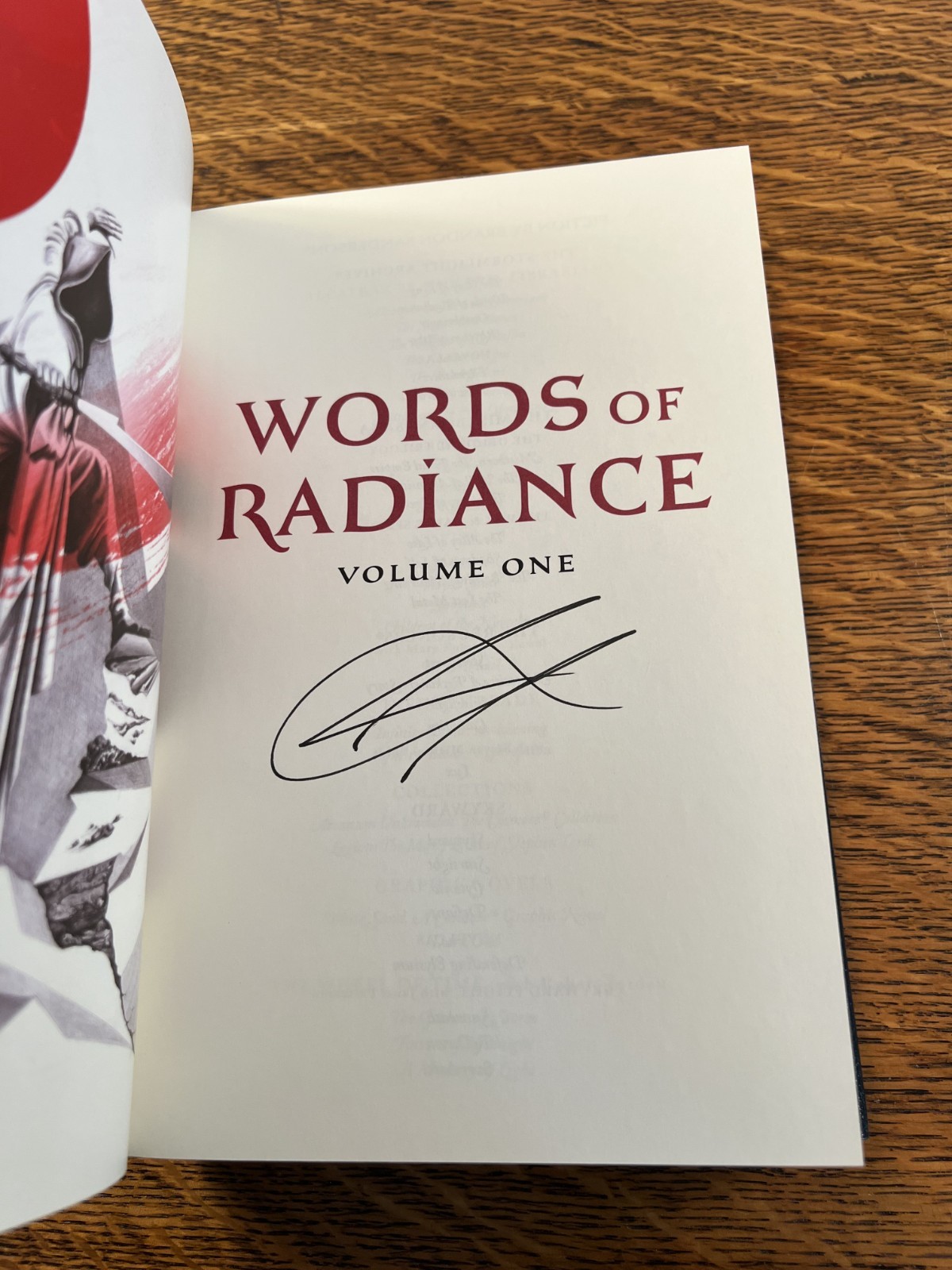 Words of Radiance Brandon Sanderson Dragonsteel Leatherbound Signed New