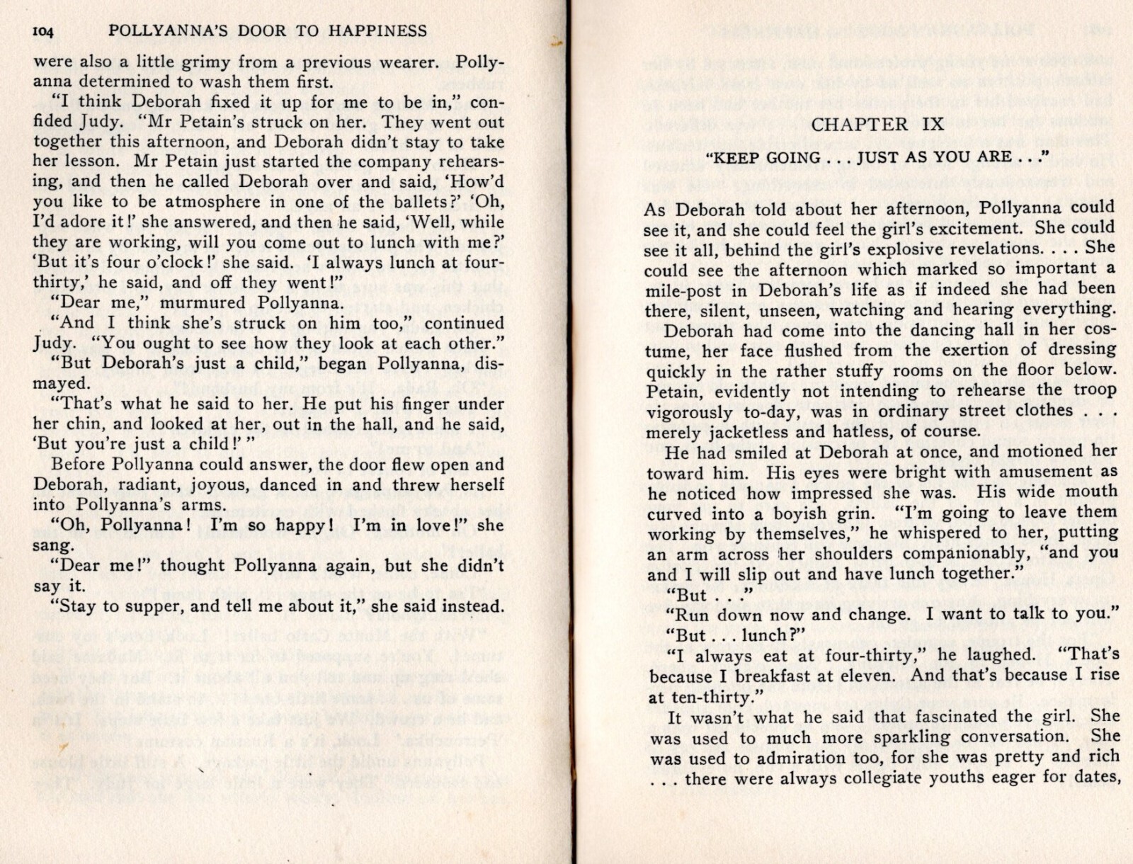 POLLYANNA’S DOOR TO HAPPINESS Elizabeth Borton 1956 Hardcover 246 pages.