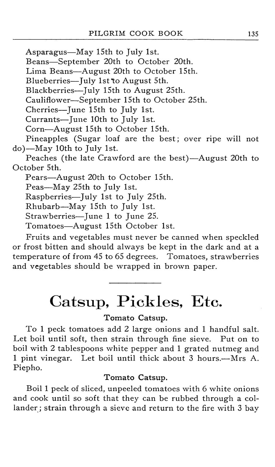 1921 The Pilgrim cook book 146 Pages
