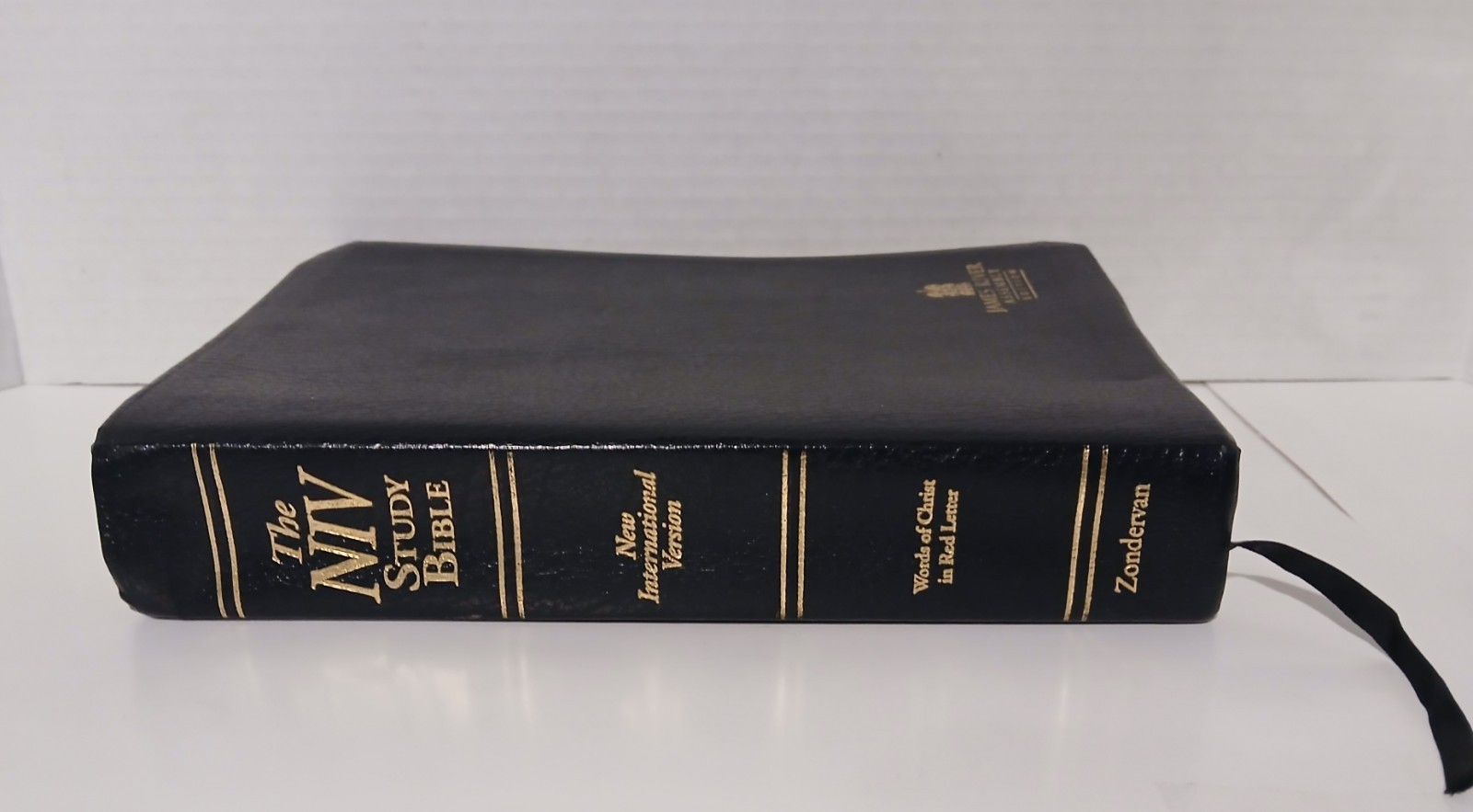The NIV Study Bible 10th Anniversary Ed Bonded Leather Black Red Letter 1995