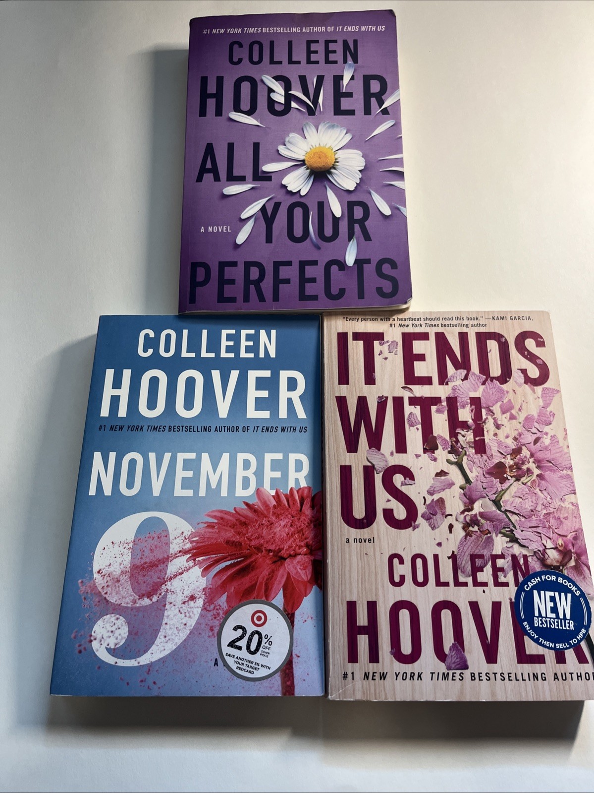 Lot of 3 Colleen Hoover Paperbacks, VG EB22