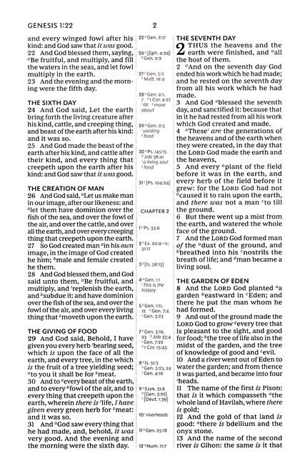 KJV Bible: Compact Center-Column Reference Bible, Black Genuine Leather