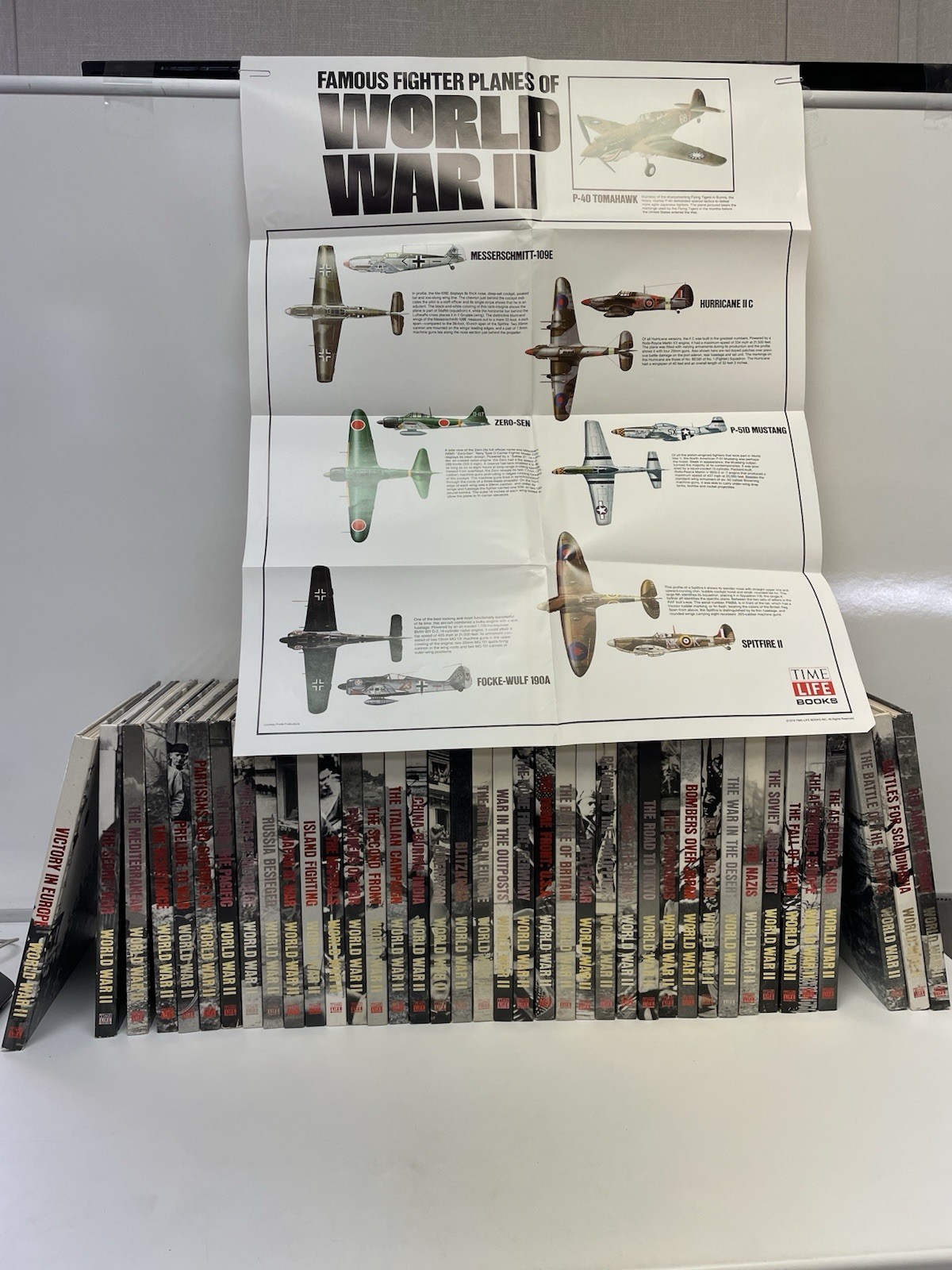 *Rare Poster Included* Time Life Books World War II WWII 39 Volume Complete Set