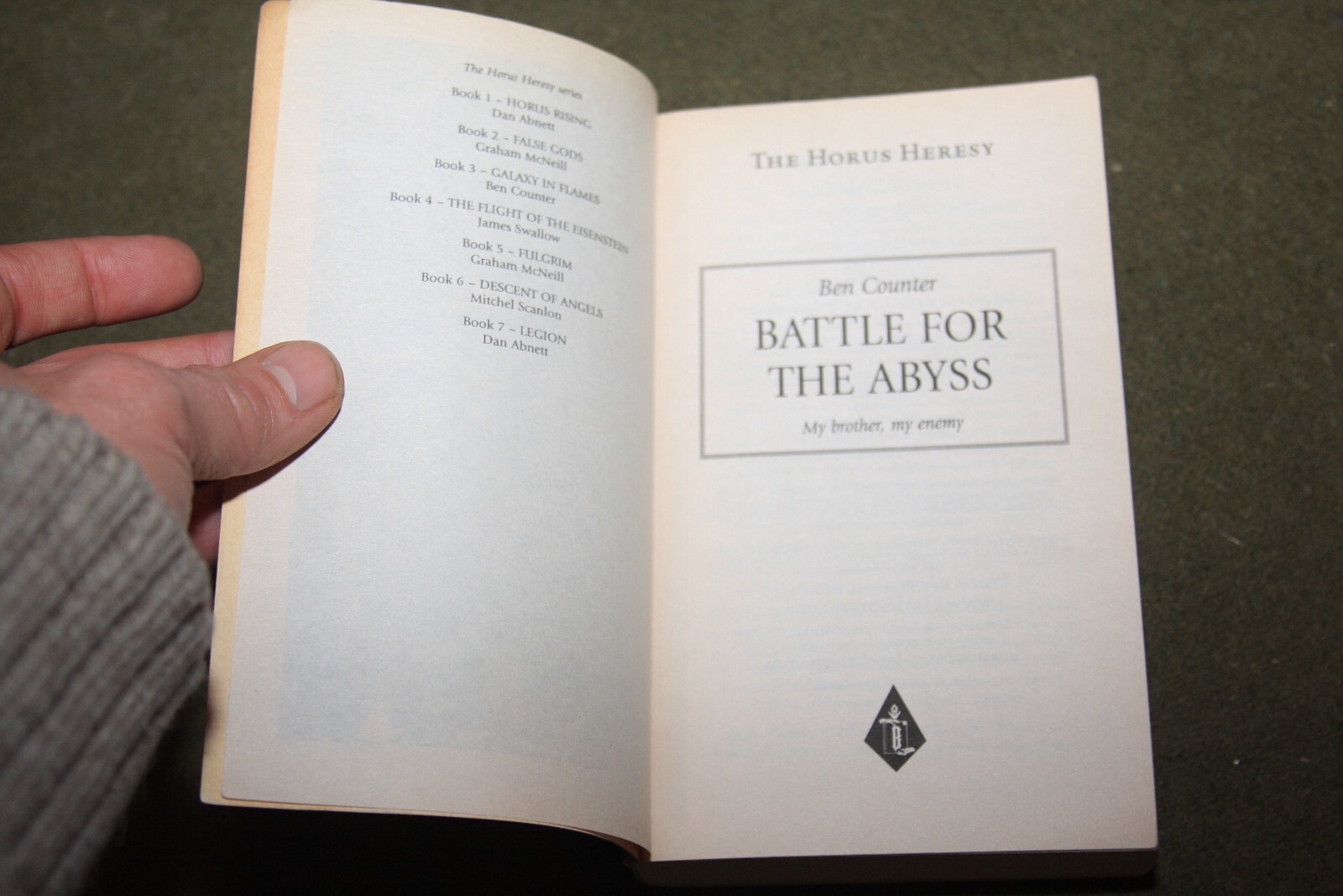 Battle For The Abyss by Ben Counter 2008 PB 3rd Print Warhammer 40K Horus Heresy