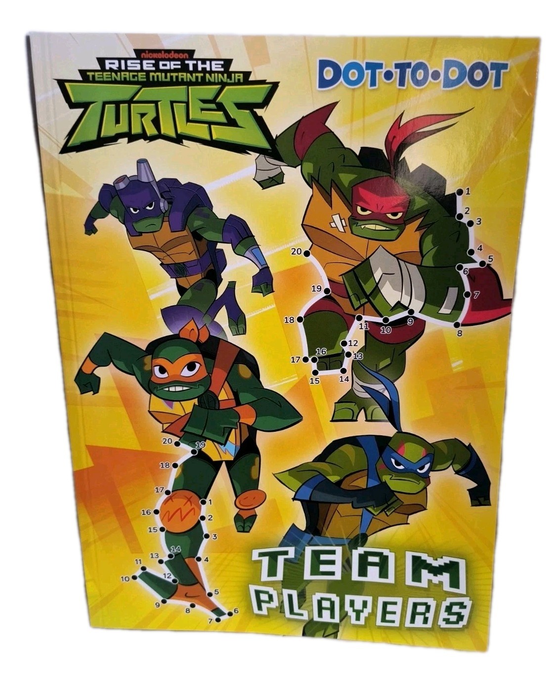 Rise of the Teenage Mutant Ninja Turtles Team Players Dot to Dot Coloring Book