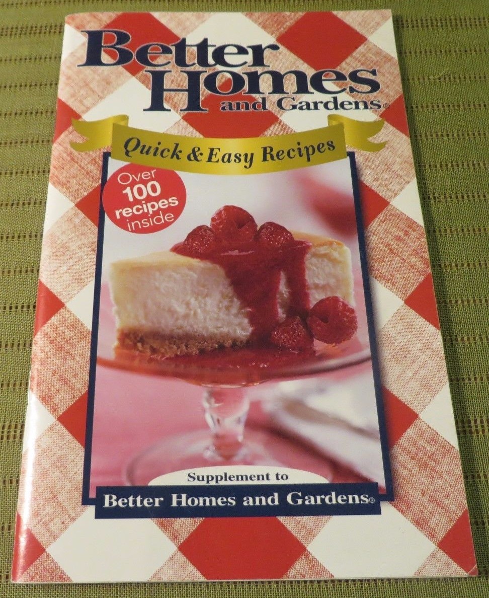 2004 BETTER HOMES & GARDENS:Quick & Easy Recipes Meredith Co Paperback Cookbook