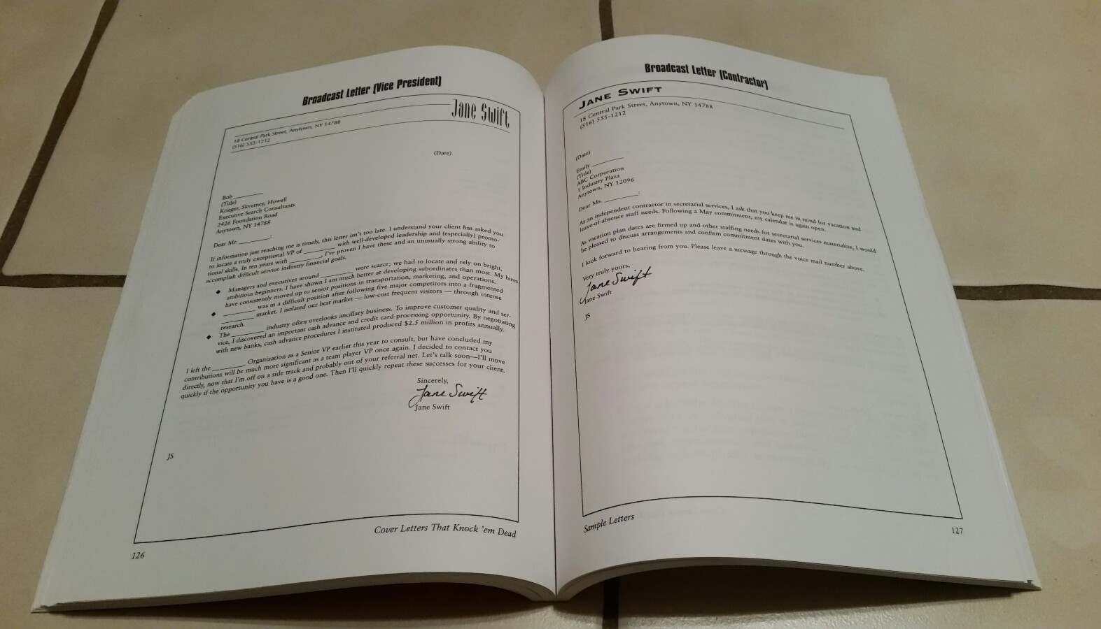 Cover Letters That Knock ‘Em Dead by Martin Yate;Over 1.7 million Knock ’em Dead