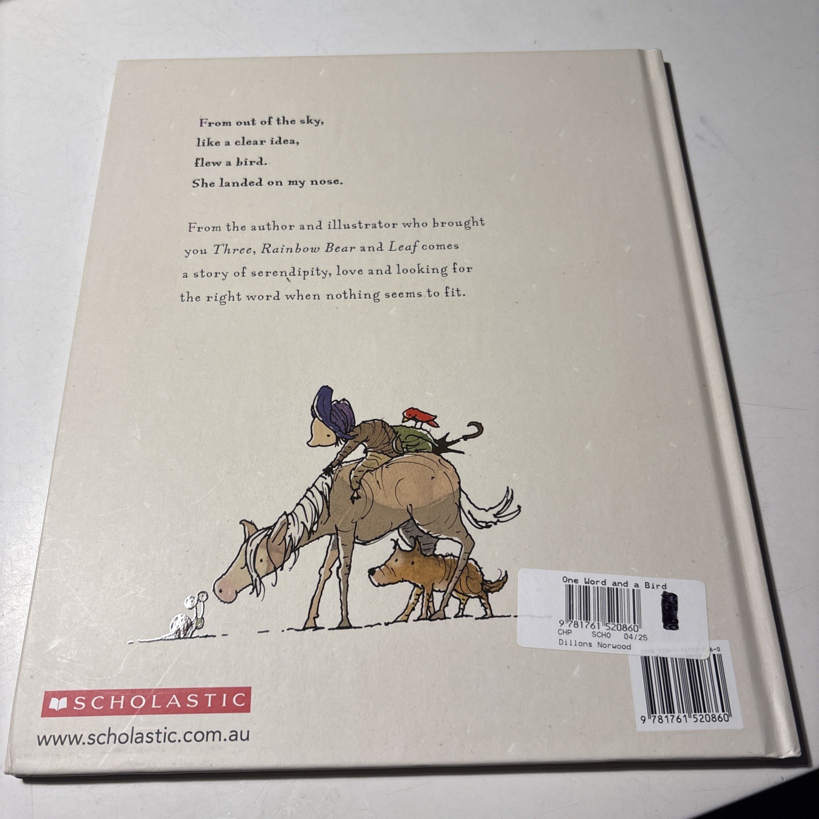 ONE WORD AND A BIRD BOOK BY STEPHEN MICHAEL KING HARDCOVER 24CM X 29CM 2025