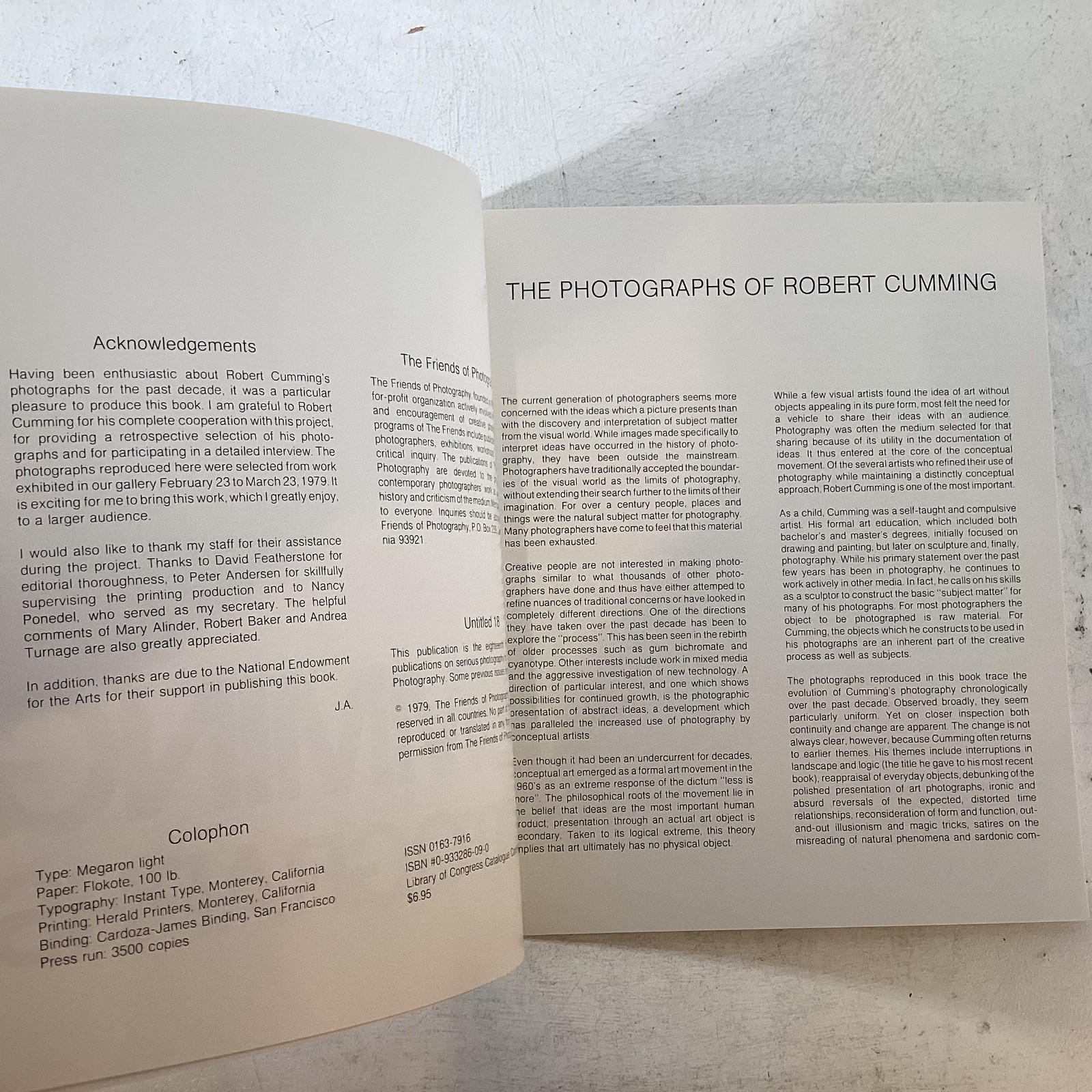 Cumming Photographs Untitled 18 by James Alinder & Robert Cumming – Very Good