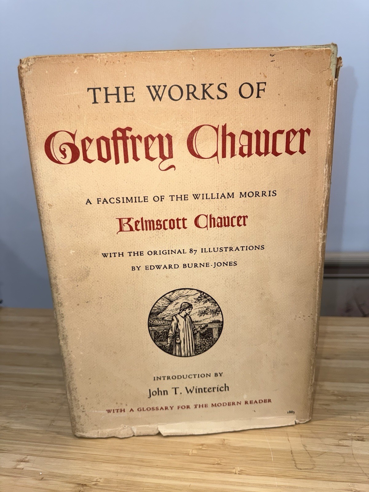 1958 Works of Geoffrey Chaucer Kelmscott Chaucer Facsimile William Morris Burn