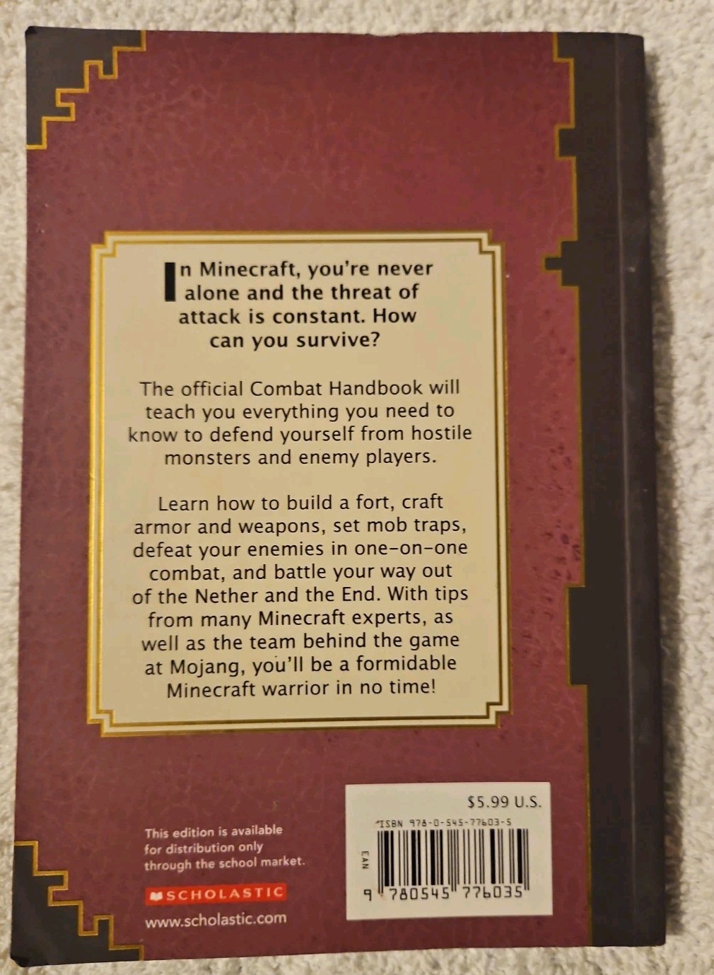 MINECRAFT 6 Book Lot Hacks Master Builder Combat Essential Construction Handbook