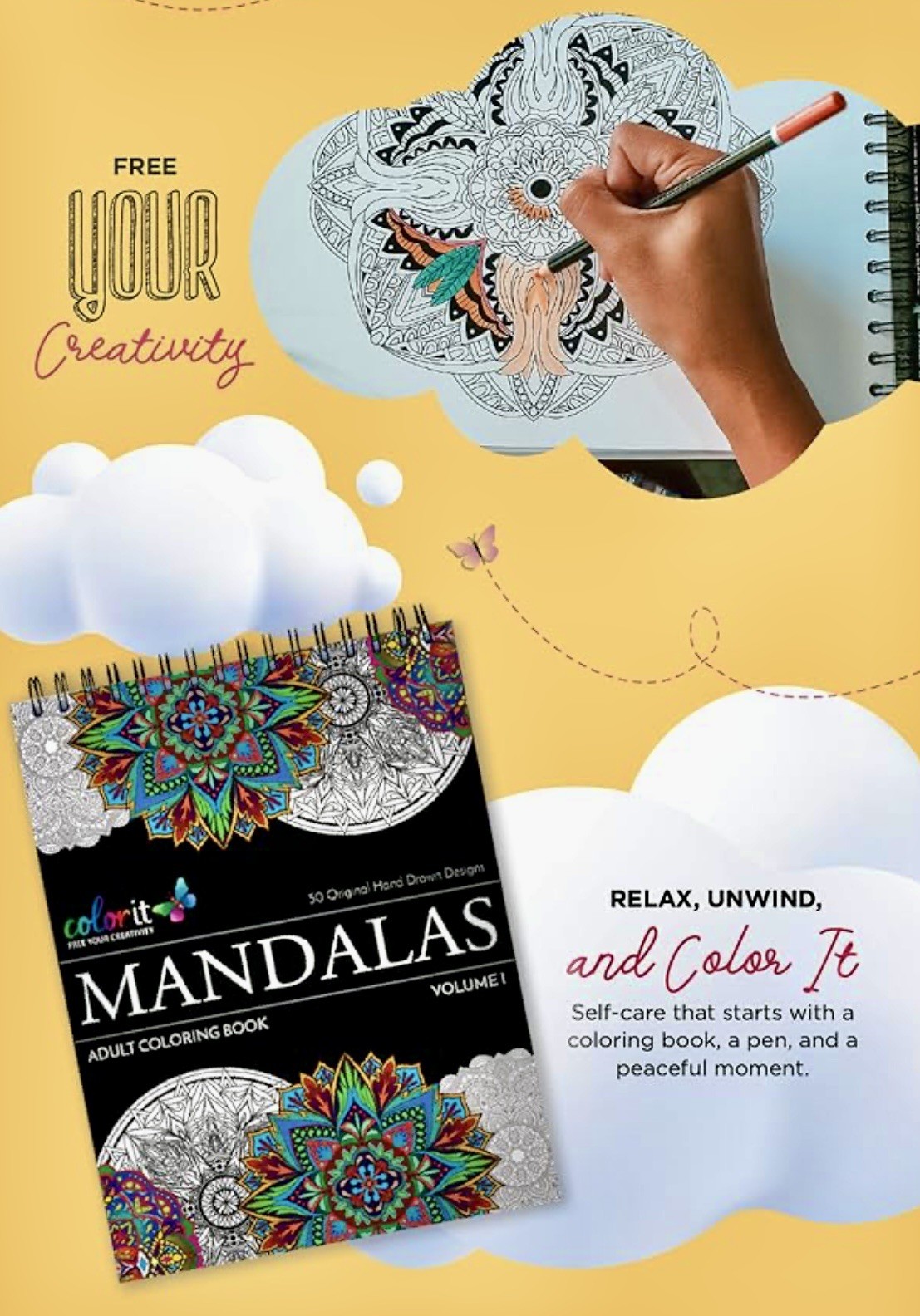 Color It Mandalas to Color Volume 1 – 50 Designs
