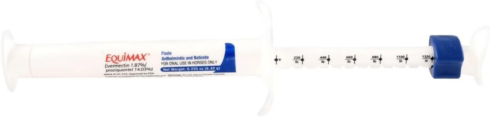 Parasite Control Horse Dewormer Paste – 1 Tube, 1.6oz for Horses up to 1320lb