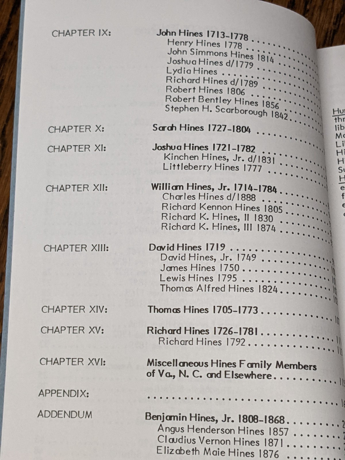 John William Hines and His Descendants of North Carolina & Virginia 1600-1876