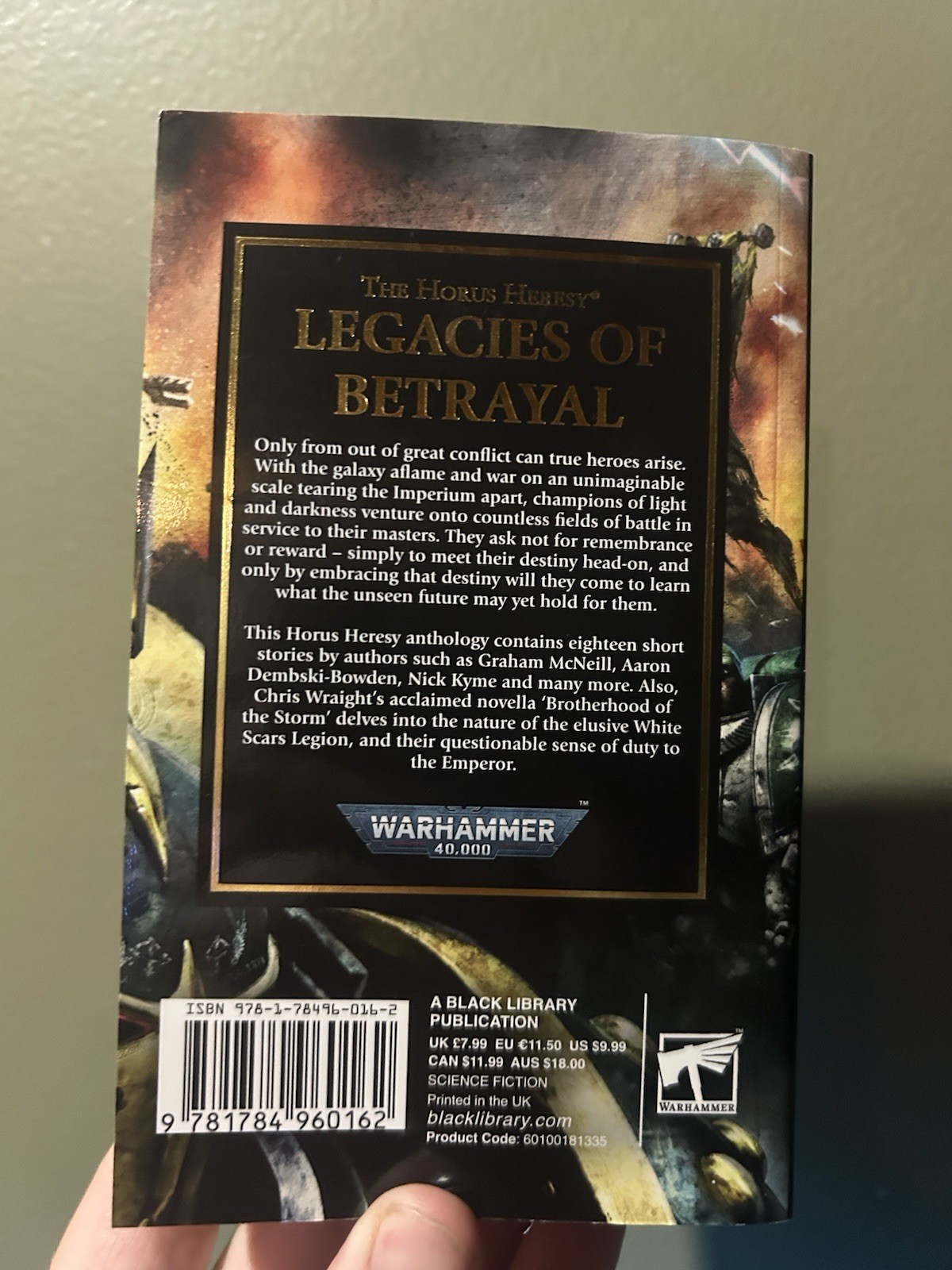 Warhammer 40k Legacies of Betrayal Horus Heresy Small Paperback
